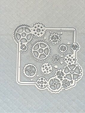 Metal Steampunk Gear Frame Metal Die Cut with 7 Pieces